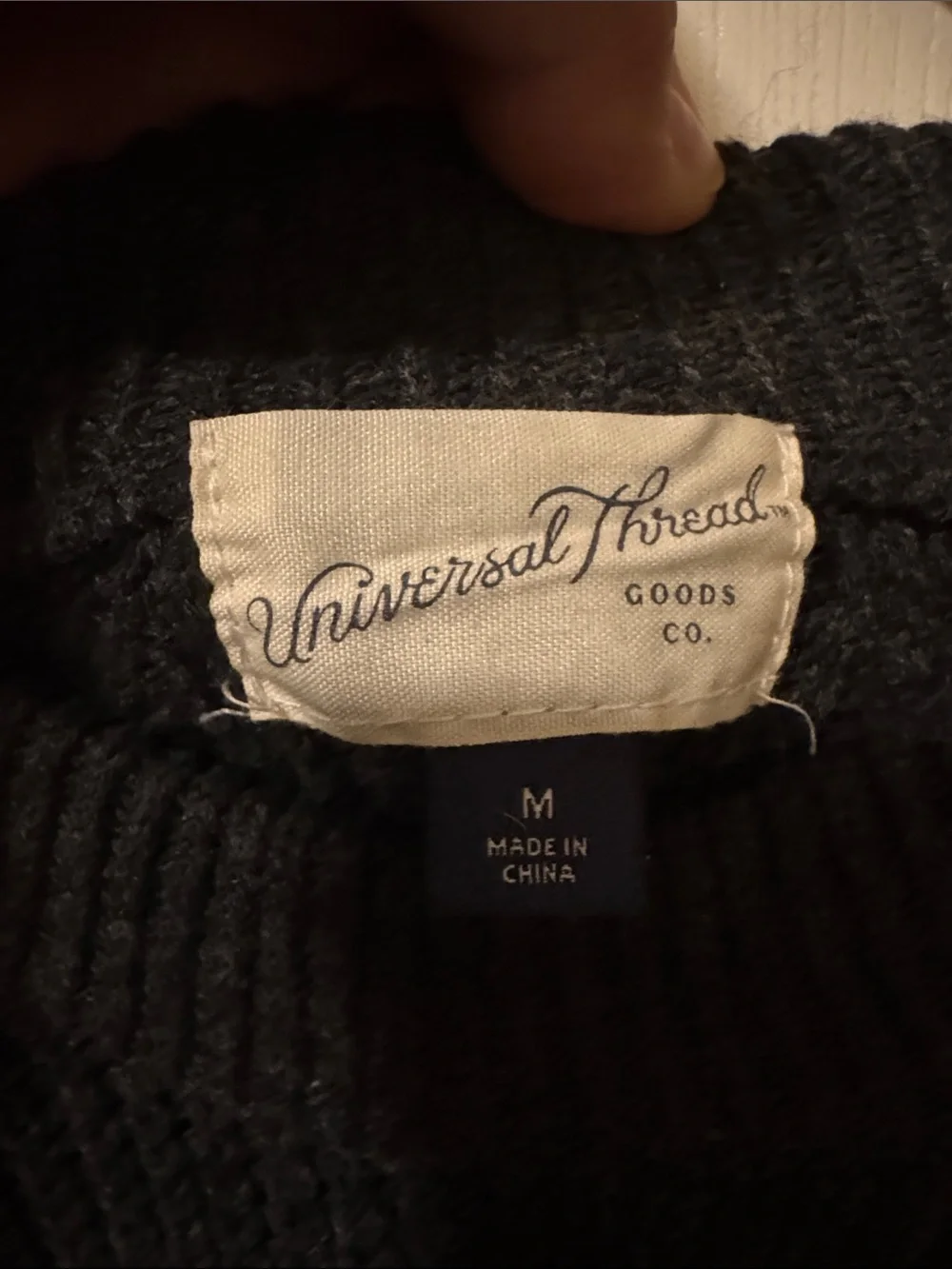 Universal Thread Charcoal Ribbed Crewneck Sweater
